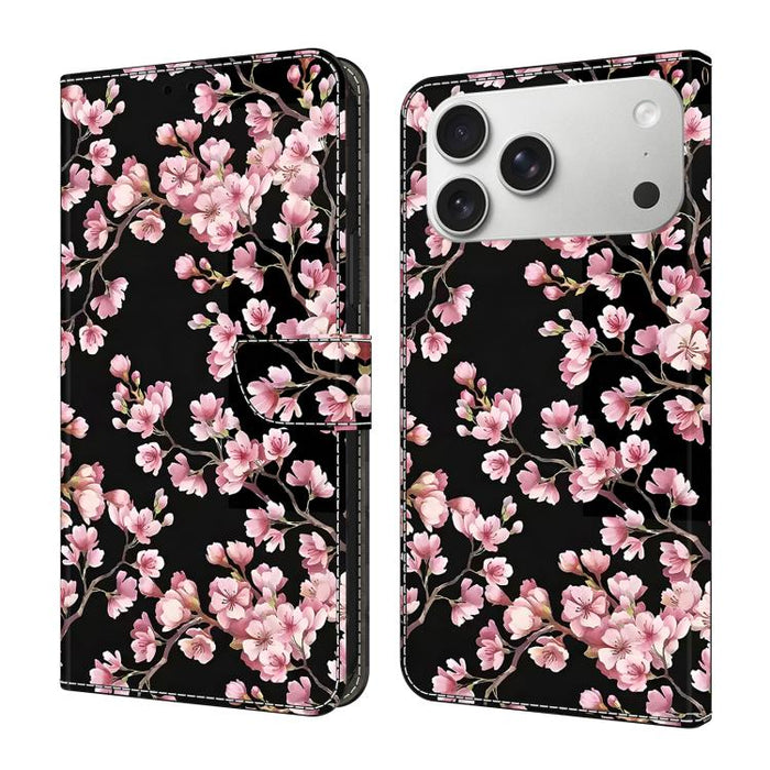 Funda para teléfono de cuero vegano pintado con efecto cristal, For iPhone 18 Pro / 17 Pro, For iPhone 18 Pro Max / 17 Pro Max, For iPhone 17e / 16e, For iPhone 17, For iPhone Air, For iPhone 16 Pro Max