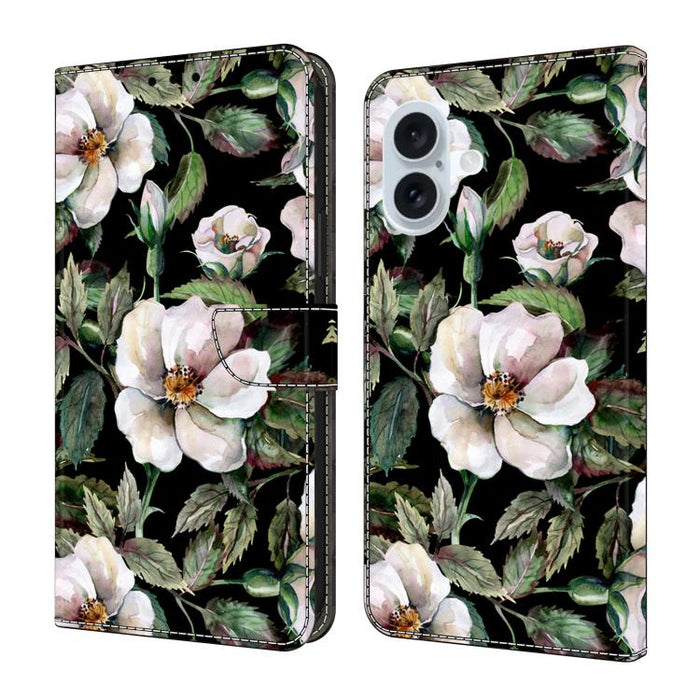 Funda para teléfono de cuero vegano pintado con efecto cristal, For iPhone 18 Pro / 17 Pro, For iPhone 18 Pro Max / 17 Pro Max, For iPhone 17e / 16e, For iPhone 17, For iPhone Air, For iPhone 16 Pro Max