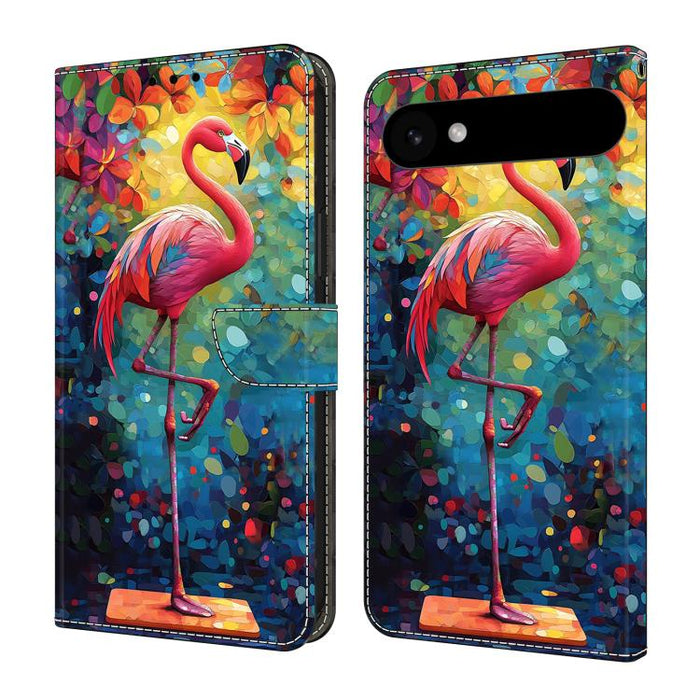 Funda para teléfono de cuero vegano pintado con efecto cristal, For iPhone 18 Pro / 17 Pro, For iPhone 18 Pro Max / 17 Pro Max, For iPhone 17e / 16e, For iPhone 17, For iPhone Air, For iPhone 16 Pro Max