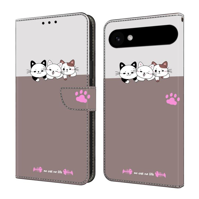 Funda para teléfono de cuero vegano pintado con efecto cristal, For iPhone 18 Pro / 17 Pro, For iPhone 18 Pro Max / 17 Pro Max, For iPhone 17e / 16e, For iPhone 17, For iPhone Air, For iPhone 16 Pro Max