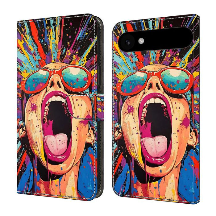 Funda para teléfono de cuero vegano pintado con efecto cristal, For iPhone 18 Pro / 17 Pro, For iPhone 18 Pro Max / 17 Pro Max, For iPhone 17e / 16e, For iPhone 17, For iPhone Air, For iPhone 16 Pro Max