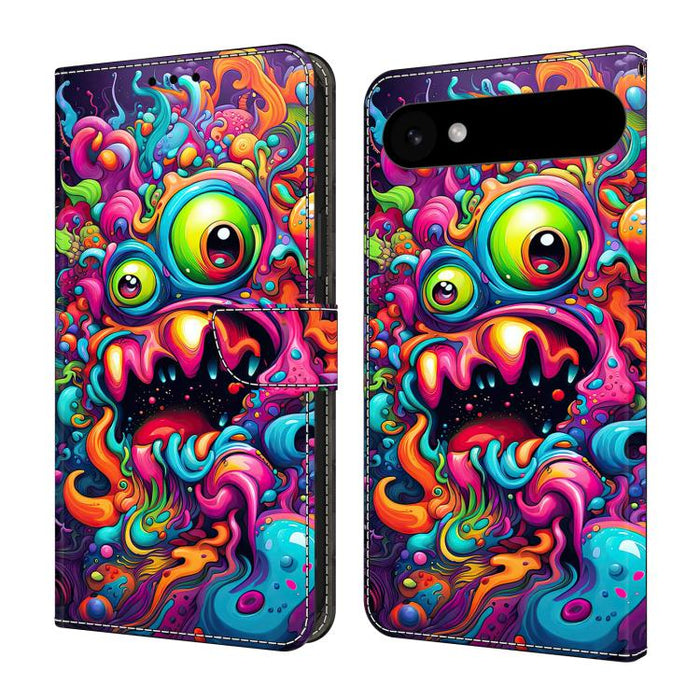 Funda para teléfono de cuero vegano pintado con efecto cristal, For iPhone 18 Pro / 17 Pro, For iPhone 18 Pro Max / 17 Pro Max, For iPhone 17e / 16e, For iPhone 17, For iPhone Air, For iPhone 16 Pro Max