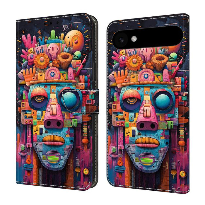 Funda para teléfono de cuero vegano pintado con efecto cristal, For iPhone 18 Pro / 17 Pro, For iPhone 18 Pro Max / 17 Pro Max, For iPhone 17e / 16e, For iPhone 17, For iPhone Air, For iPhone 16 Pro Max