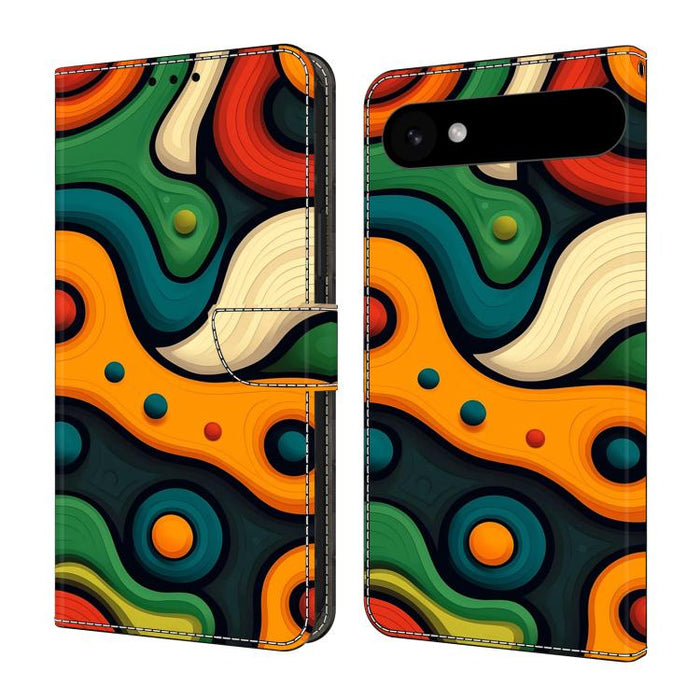 Funda para teléfono de cuero vegano pintado con efecto cristal, For iPhone 18 Pro / 17 Pro, For iPhone 18 Pro Max / 17 Pro Max, For iPhone 17e / 16e, For iPhone 17, For iPhone Air, For iPhone 16 Pro Max