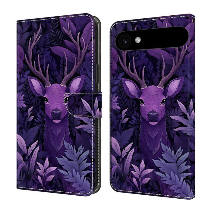 Funda para teléfono de cuero vegano pintado con efecto cristal, For iPhone 18 Pro / 17 Pro, For iPhone 18 Pro Max / 17 Pro Max, For iPhone 17e / 16e, For iPhone 17, For iPhone Air, For iPhone 16 Pro Max