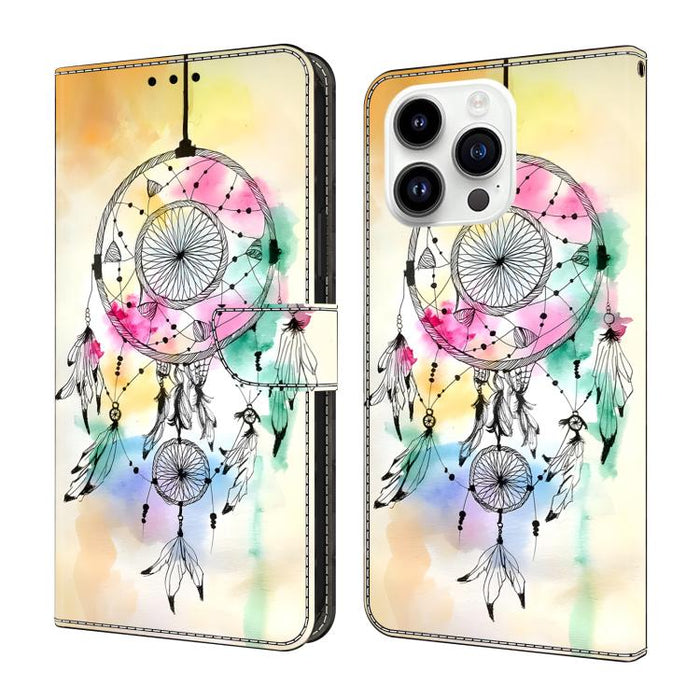 Funda para teléfono de cuero vegano pintado con efecto cristal, For iPhone 18 Pro / 17 Pro, For iPhone 18 Pro Max / 17 Pro Max, For iPhone 17e / 16e, For iPhone 17, For iPhone Air, For iPhone 16 Pro Max