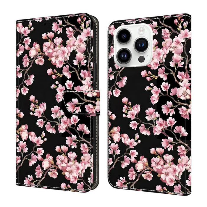 Funda para teléfono de cuero vegano pintado con efecto cristal, For iPhone 18 Pro / 17 Pro, For iPhone 18 Pro Max / 17 Pro Max, For iPhone 17e / 16e, For iPhone 17, For iPhone Air, For iPhone 16 Pro Max