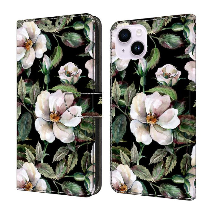 Funda para teléfono de cuero vegano pintado con efecto cristal, For iPhone 16 Pro, For iPhone 16 Plus, For iPhone 16, For iPhone 15 Pro Max, For iPhone 15 Pro, For iPhone 15 Plus