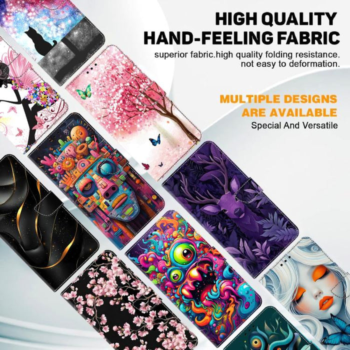 Funda para teléfono de cuero vegano pintado con efecto cristal, For iPhone 18 Pro / 17 Pro, For iPhone 18 Pro Max / 17 Pro Max, For iPhone 17e / 16e, For iPhone 17, For iPhone Air, For iPhone 16 Pro Max