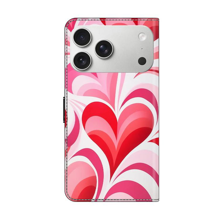 Funda para teléfono de cuero vegano pintado con efecto cristal, For iPhone 17e / 16e, For iPhone 17 Pro Max, For iPhone 17 Pro, For iPhone 17