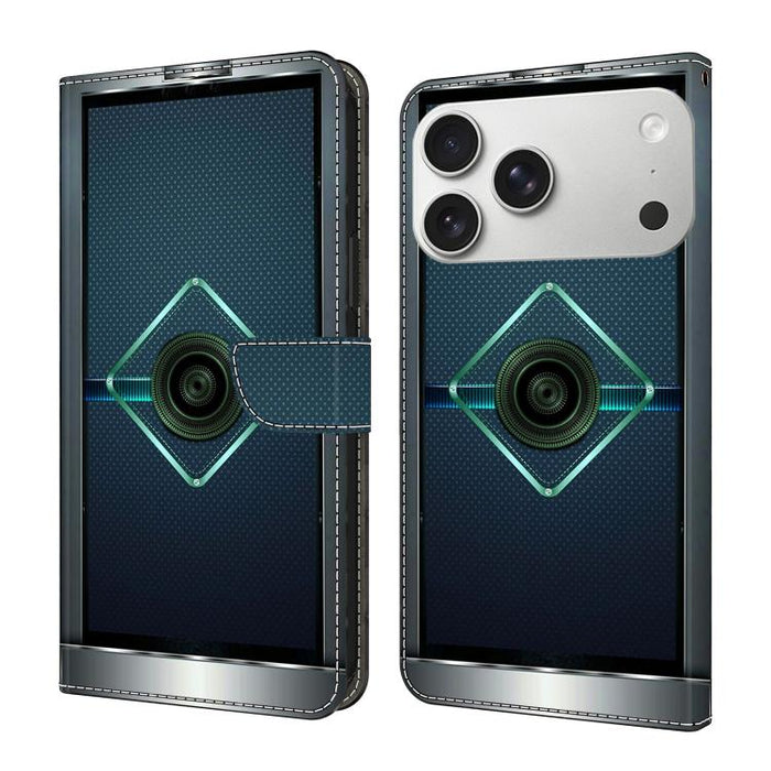 Funda para teléfono de cuero vegano pintado con efecto cristal, For iPhone 17e / 16e, For iPhone 17 Pro Max, For iPhone 17 Pro, For iPhone 17
