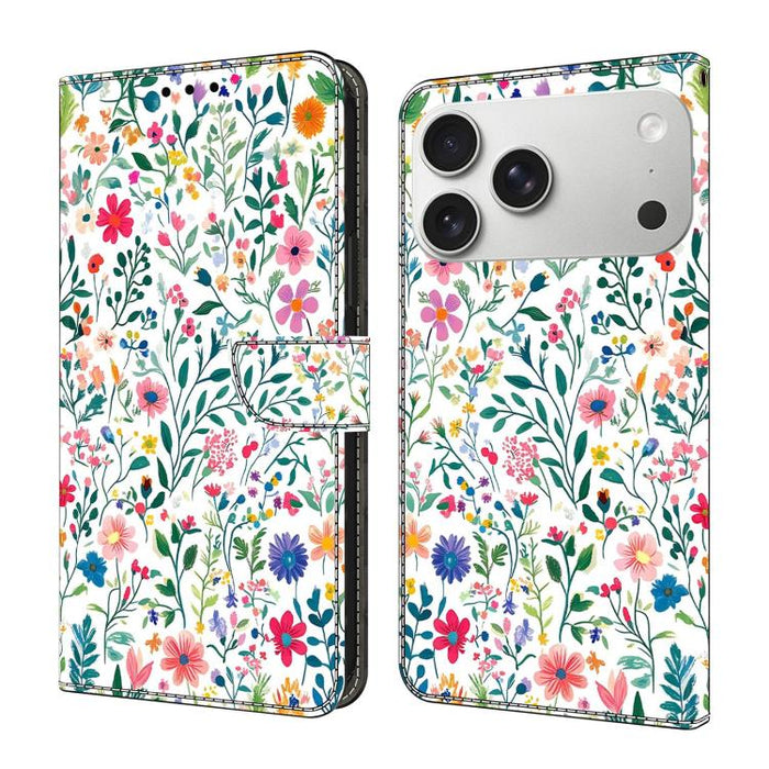 Funda para teléfono de cuero vegano pintado con efecto cristal, For iPhone 17e / 16e, For iPhone 17 Pro Max, For iPhone 17 Pro, For iPhone 17