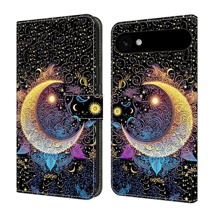 Funda para teléfono de cuero vegano pintado con efecto cristal, For iPhone Air, For iPhone 16 Pro Max, For iPhone 16 Pro, For iPhone 16