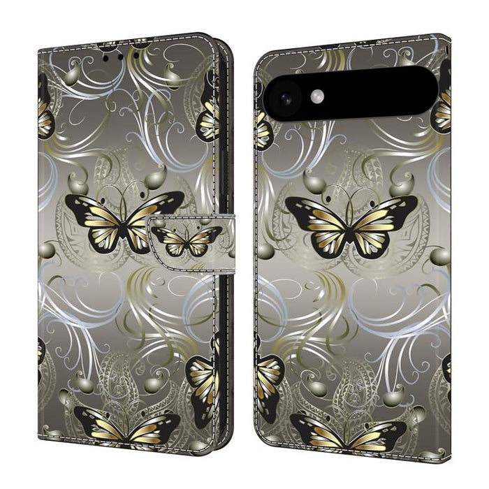 Funda para teléfono de cuero vegano pintado con efecto cristal, For iPhone Air, For iPhone 16 Pro Max, For iPhone 16 Pro, For iPhone 16