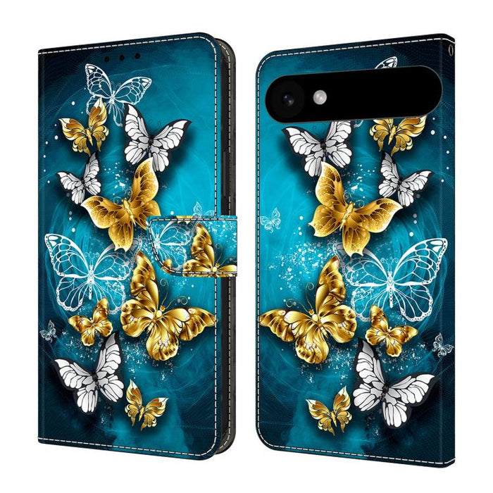 Funda para teléfono de cuero vegano pintado con efecto cristal, For iPhone Air, For iPhone 16 Pro Max, For iPhone 16 Pro, For iPhone 16