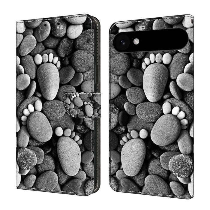 Funda para teléfono de cuero vegano pintado con efecto cristal, For iPhone Air, For iPhone 16 Pro Max, For iPhone 16 Pro, For iPhone 16