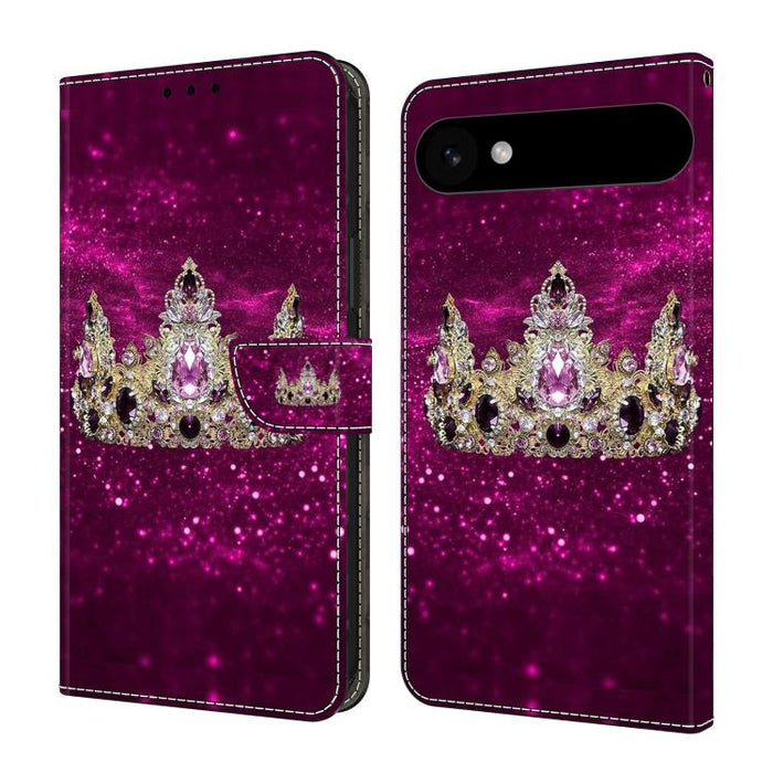 Funda para teléfono de cuero vegano pintado con efecto cristal, For iPhone Air, For iPhone 16 Pro Max, For iPhone 16 Pro, For iPhone 16
