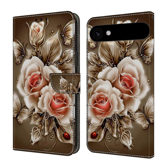 Funda para teléfono de cuero vegano pintado con efecto cristal, For iPhone Air, For iPhone 16 Pro Max, For iPhone 16 Pro, For iPhone 16