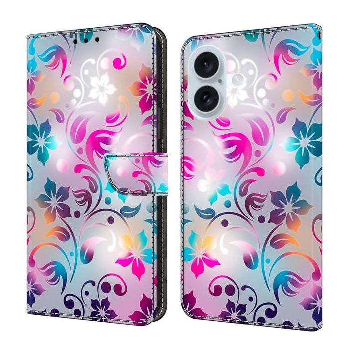 Funda para teléfono de cuero vegano pintado con efecto cristal, For iPhone 17e / 16e, For iPhone 17 Pro Max, For iPhone 17 Pro, For iPhone 17