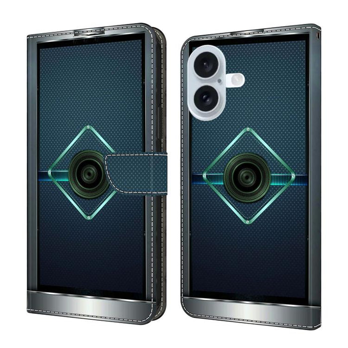 Funda para teléfono de cuero vegano pintado con efecto cristal, For iPhone 17e / 16e, For iPhone 17 Pro Max, For iPhone 17 Pro, For iPhone 17