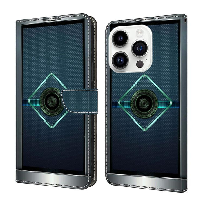 Funda para teléfono de cuero vegano pintado con efecto cristal, For iPhone 15 Pro Max, For iPhone 15 Pro, For iPhone 14 / 13, For iPhone 14 Pro