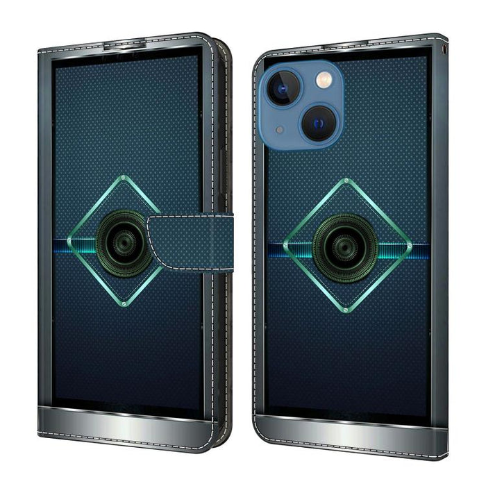 Funda para teléfono de cuero vegano pintado con efecto cristal, For iPhone 15 Pro Max, For iPhone 15 Pro, For iPhone 14 / 13, For iPhone 14 Pro