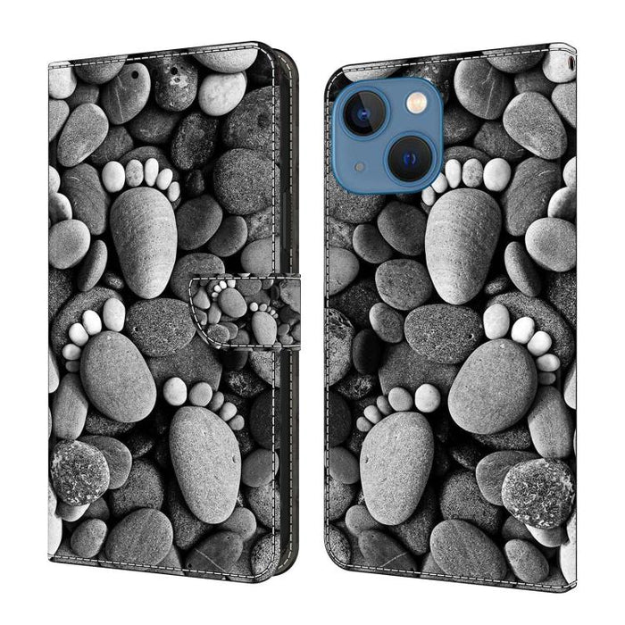 Funda para teléfono de cuero vegano pintado con efecto cristal, For iPhone 15 Pro Max, For iPhone 15 Pro, For iPhone 14 / 13, For iPhone 14 Pro