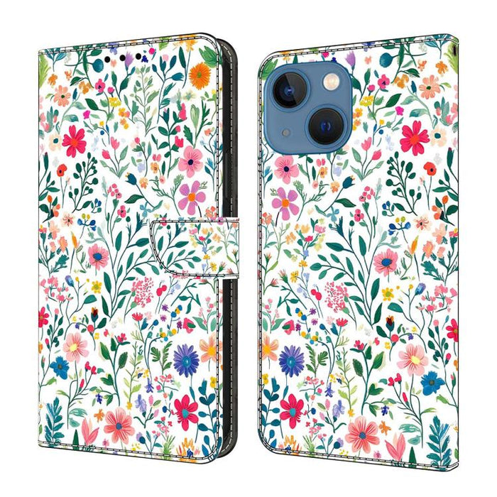 Funda para teléfono de cuero vegano pintado con efecto cristal, For iPhone 15 Pro Max, For iPhone 15 Pro, For iPhone 14 / 13, For iPhone 14 Pro