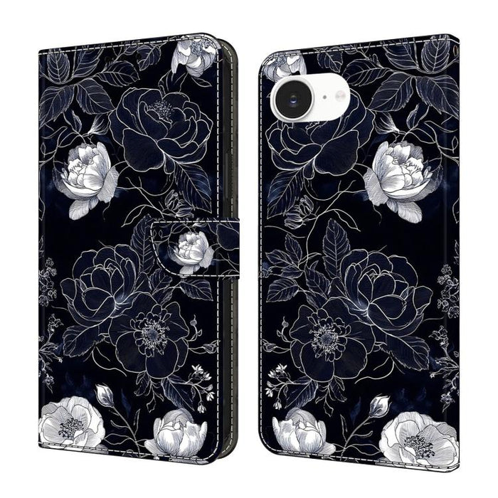 Funda para teléfono de cuero vegano pintado con efecto cristal, For iPhone 17e / 16e, For iPhone 17 Pro Max, For iPhone 17 Pro, For iPhone 17