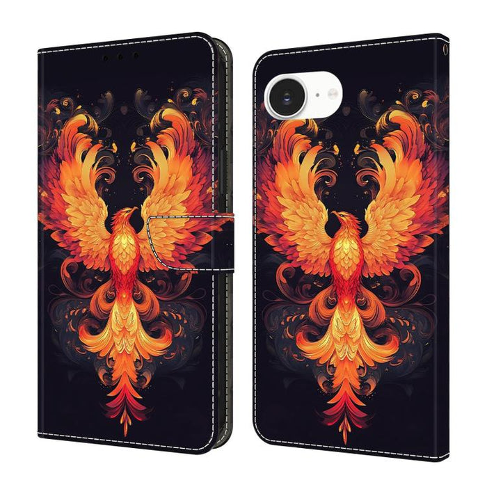 Funda para teléfono de cuero vegano pintado con efecto cristal, For iPhone 17e / 16e, For iPhone 17 Pro Max, For iPhone 17 Pro, For iPhone 17