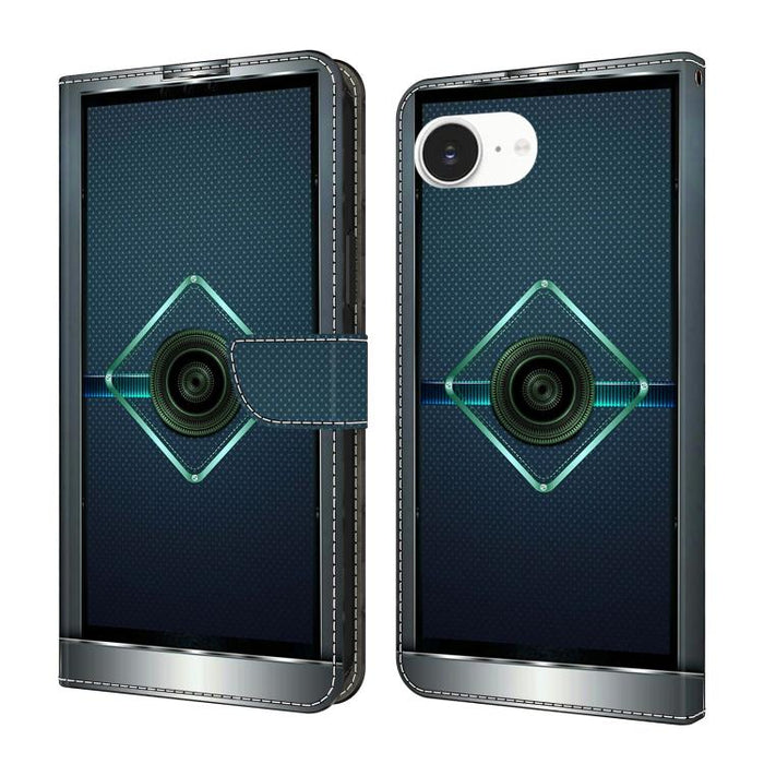 Funda para teléfono de cuero vegano pintado con efecto cristal, For iPhone 17e / 16e, For iPhone 17 Pro Max, For iPhone 17 Pro, For iPhone 17