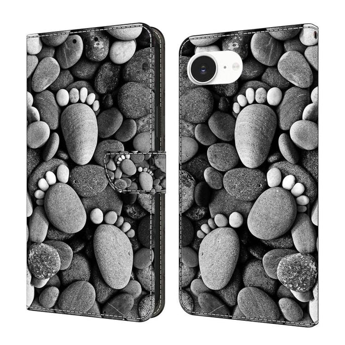 Funda para teléfono de cuero vegano pintado con efecto cristal, For iPhone 17e / 16e, For iPhone 17 Pro Max, For iPhone 17 Pro, For iPhone 17