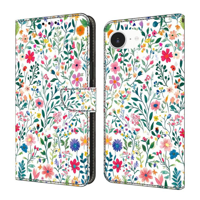 Funda para teléfono de cuero vegano pintado con efecto cristal, For iPhone 17e / 16e, For iPhone 17 Pro Max, For iPhone 17 Pro, For iPhone 17