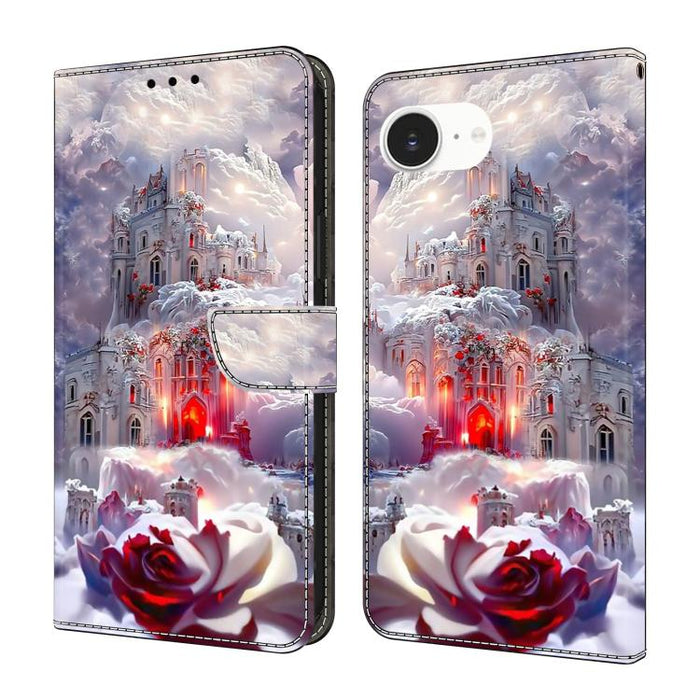 Funda para teléfono de cuero vegano pintado con efecto cristal, For iPhone 17e / 16e, For iPhone 17 Pro Max, For iPhone 17 Pro, For iPhone 17