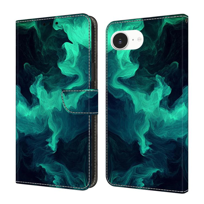 Funda para teléfono de cuero vegano pintado con efecto cristal, For iPhone 17e / 16e, For iPhone 17 Pro Max, For iPhone 17 Pro, For iPhone 17