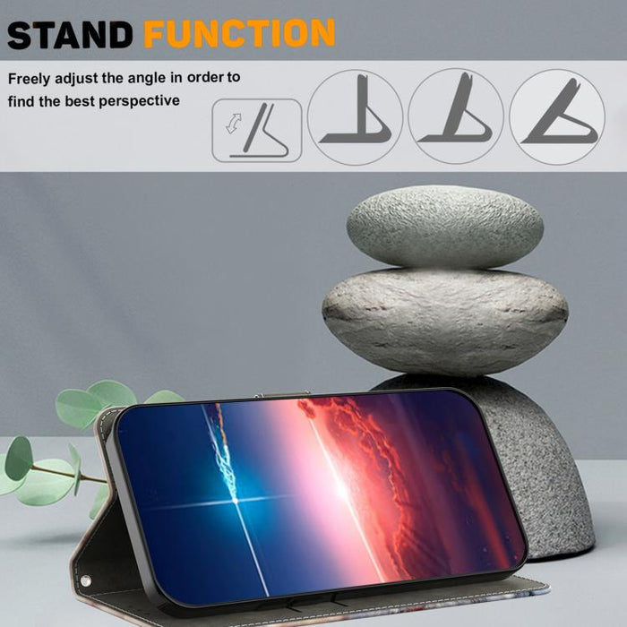 Funda para teléfono de cuero vegano pintado con efecto cristal, For iPhone 17e / 16e, For iPhone 17 Pro Max, For iPhone 17 Pro, For iPhone 17