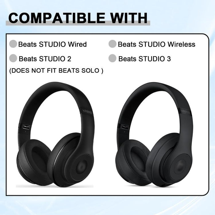 XDcase 1 par de almohadillas de repuesto de espuma viscoelástica para auriculares con herramienta de palanca, For Beats Studio 2.0 / 3.0