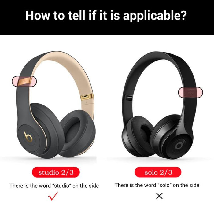 XDcase 1 par de almohadillas de repuesto de espuma viscoelástica para auriculares con herramienta de palanca, For Beats Studio 2.0 / 3.0
