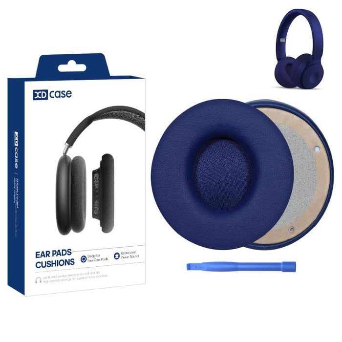 XDcase 1 par de almohadillas de repuesto de cuero proteico para auriculares con herramienta de palanca, For Beats Solo Pro Wireless