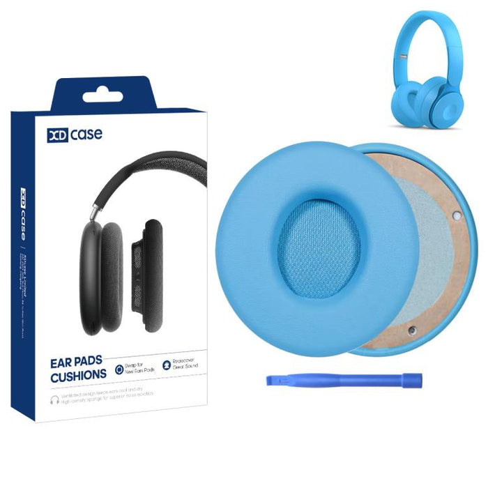 XDcase 1 par de almohadillas de repuesto de cuero proteico para auriculares con herramienta de palanca, For Beats Solo Pro Wireless