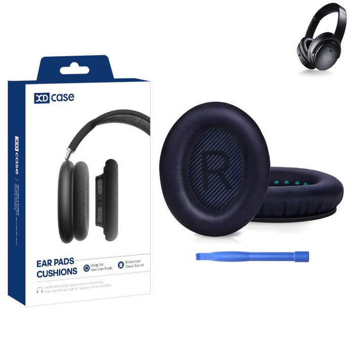 XDcase 1 par de almohadillas de repuesto de cuero proteico para auriculares con herramienta de apertura., For Bose QuietComfort 35 / 35 II