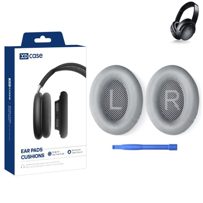 XDcase 1 par de almohadillas de repuesto de cuero proteico para auriculares con herramienta de apertura., For Bose QuietComfort 35 / 35 II