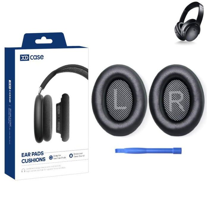 XDcase 1 par de almohadillas de repuesto de cuero proteico para auriculares con herramienta de apertura., For Bose QuietComfort 35 / 35 II
