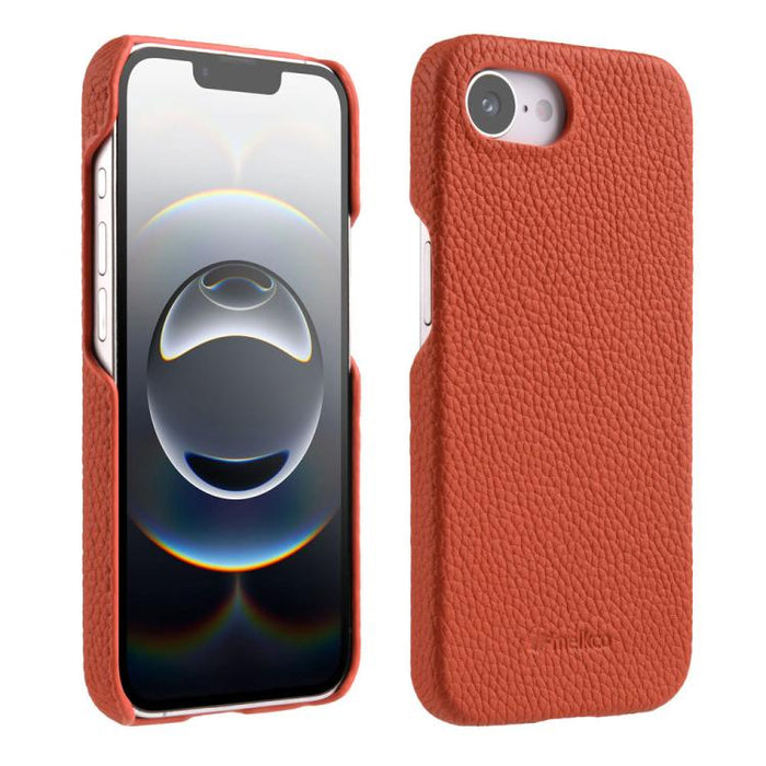 Funda para teléfono de cuero genuino con textura de lichi magnética de media cobertura de melkco, For iPhone 17e / 16e, For iPhone 17 Pro Max, For iPhone 17 Pro, For iPhone 17, For iPhone Air, For iPhone 16 Pro Max, For iPhone 16 Pro, For iPhone 16    ...
