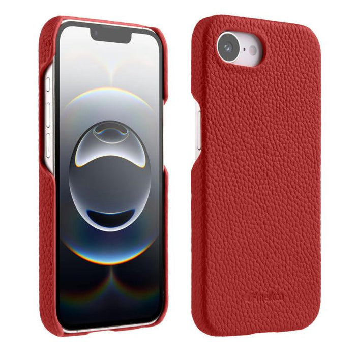 Funda para teléfono de cuero genuino con textura de lichi magnética de media cobertura de melkco, For iPhone 17e / 16e, For iPhone 17 Pro Max, For iPhone 17 Pro, For iPhone 17, For iPhone Air, For iPhone 16 Pro Max, For iPhone 16 Pro, For iPhone 16    ...
