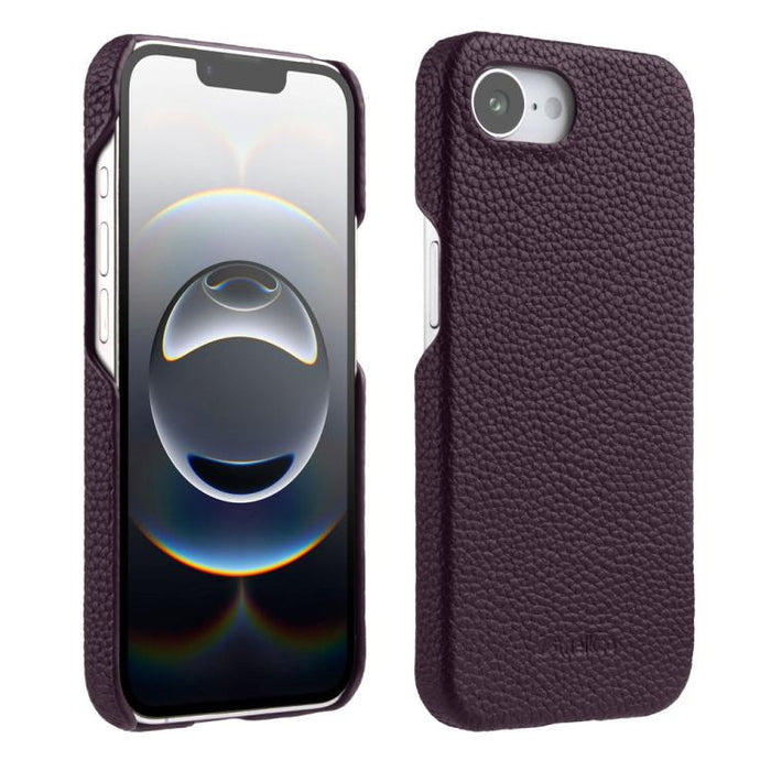 Funda para teléfono de cuero genuino con textura de lichi magnética de media cobertura de melkco, For iPhone 17e / 16e, For iPhone 17 Pro Max, For iPhone 17 Pro, For iPhone 17, For iPhone Air, For iPhone 16 Pro Max, For iPhone 16 Pro, For iPhone 16    ...
