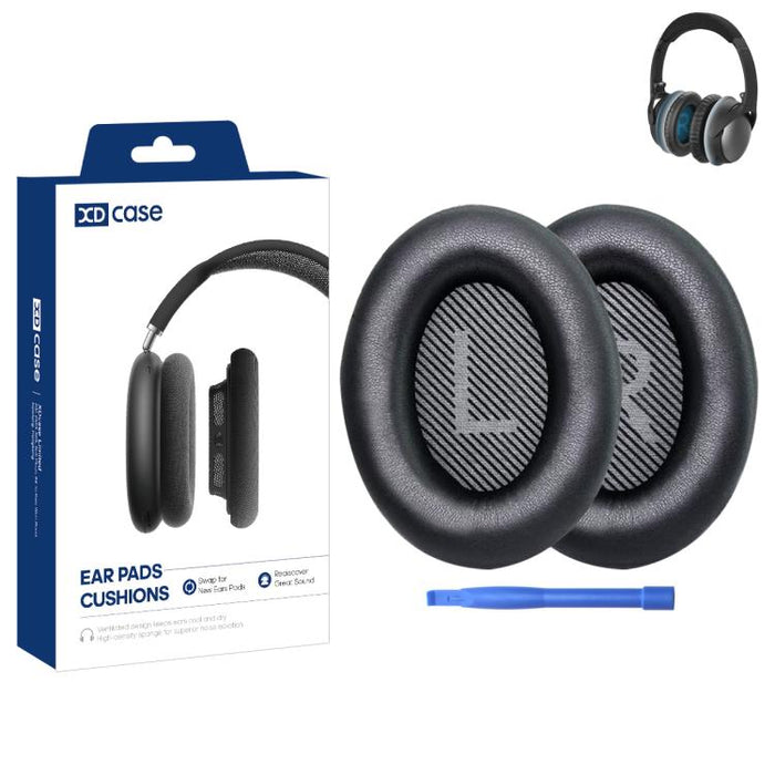 XDcase 1 par de almohadillas de repuesto de cuero proteico para auriculares con herramienta de apertura., For Bose QC15 / QC25 /  AE2