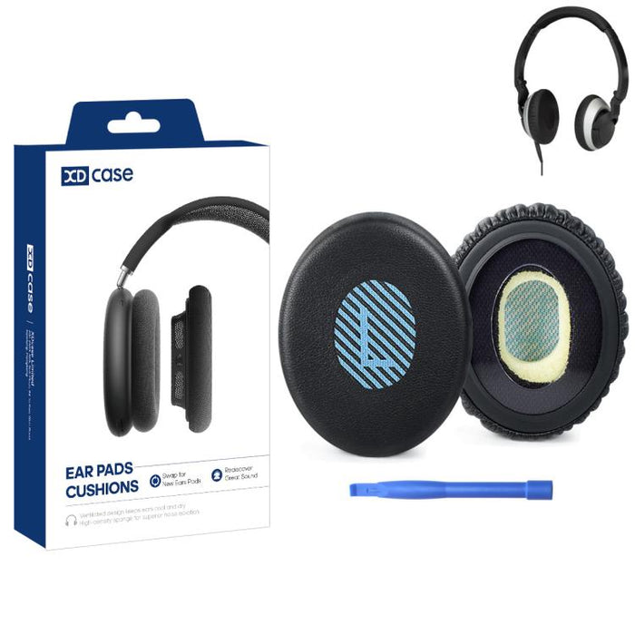 XDcase 1 par de almohadillas de repuesto de cuero proteico para auriculares con herramienta de apertura., For Bose OE2 / OE2i