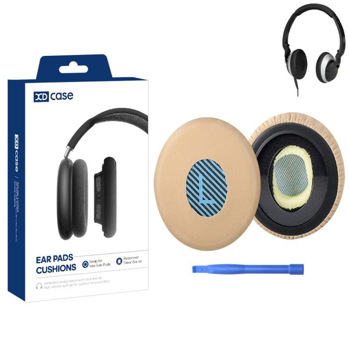 XDcase 1 par de almohadillas de repuesto de cuero proteico para auriculares con herramienta de apertura., For Bose OE2 / OE2i