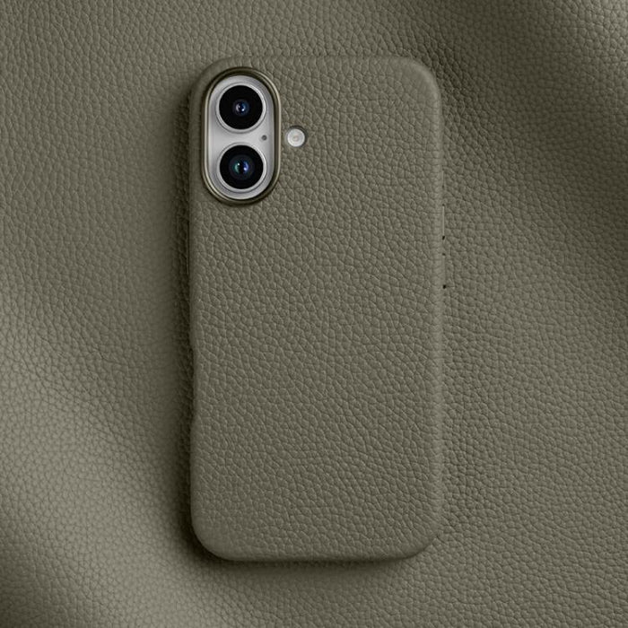 Funda magnética de piel auténtica con textura de lichi de melkco, For iPhone 16 Pro Max, For iPhone 16 Pro, For iPhone 16 Plus, For iPhone 16